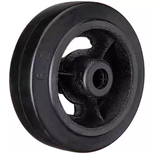 D 300х75 - Большегрузное чугунное колесо без крепления 300 мм (черн. рез., роликоподш.)