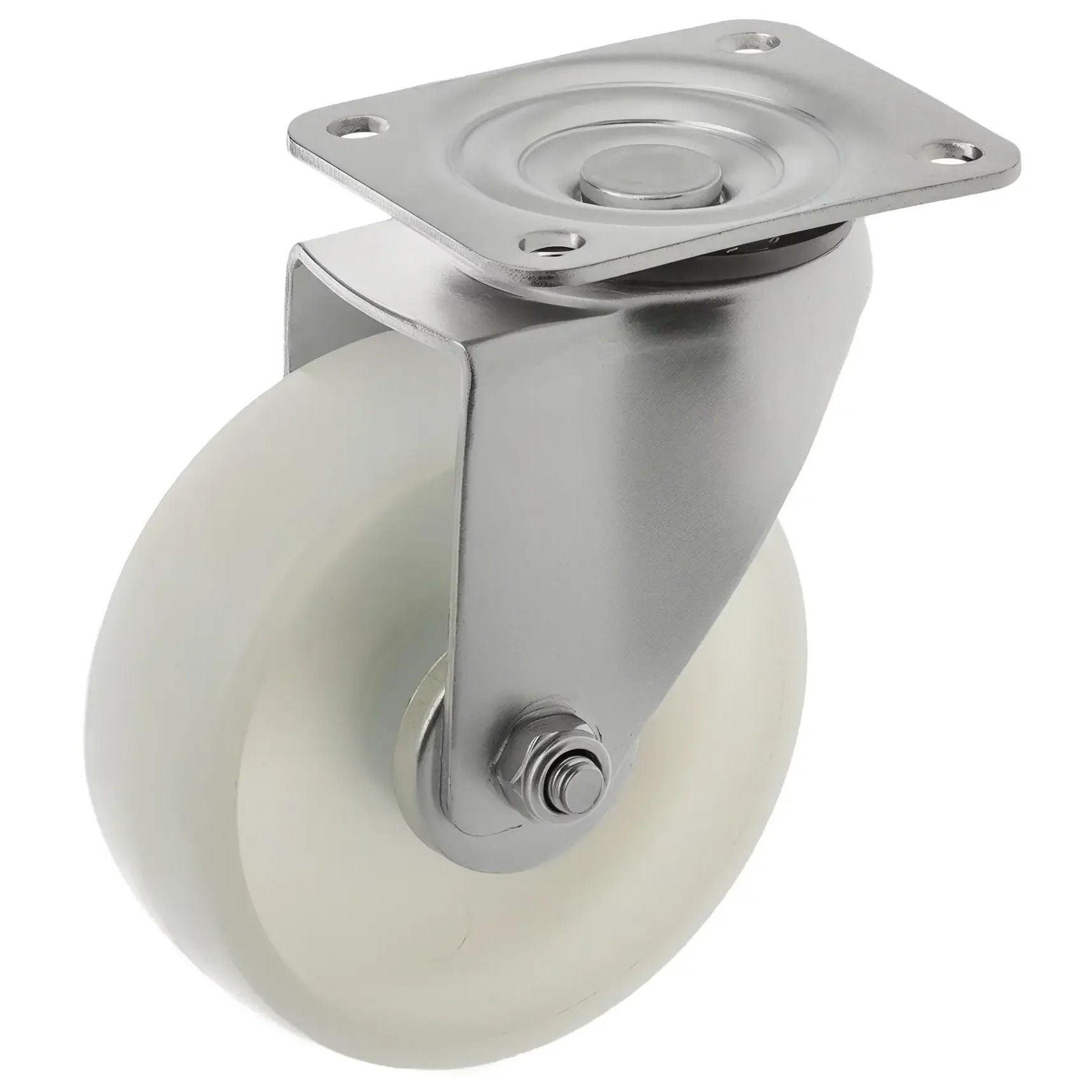 SCpn 55s - Большегрузное нейлоновое колесо 125 мм (площадка, поворотн, роликоподш, усилен. кронштейн)