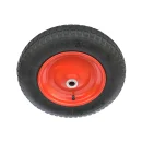 PR 2402-20 - Колесо для тачки / тележки пневматическое 3.25/3.00-8, сварной диск, диаметр 360 мм, ось 20 мм, металлический обод, симметричная ступица, шариковый подшипник